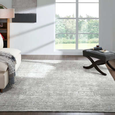 Tapis gris fait à la main Sierra