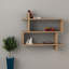 Modern Wall Shelf, Oak Colour, 27.6 x 25.8 x 8.7 inches | 100% Melamine Coated Particle Board, Thickness: 0.7 inches | Numerous Shelves, Wall-Mountable Design | Perfect for Scandinavian Home Decor, Stylish and Functional Storage Solution-1710495189