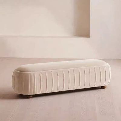 Tabouret de chevet simple et moderne en tissu