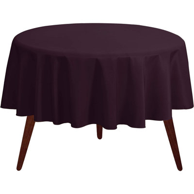 Ambee Round No Pattern Polyester Tablecloth