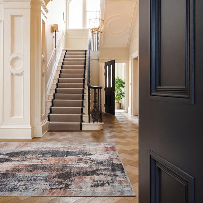 Destane Abstract Cotton Machine Tufted Area Rug