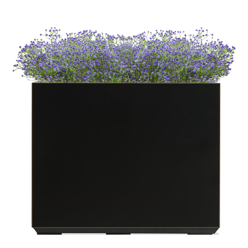 Metal Planter Box Black, 24.02" H x 30" W x 9.84" D, Black