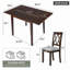 Ensemble de salle à manger 3 pièces avec table à abattants et 2 chaises rembourrées, ensemble de salle à manger pour petits espaces, brun-1746281402-1746281401