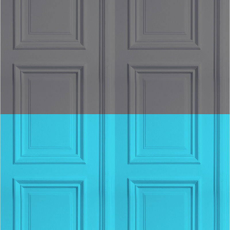 Vittorio 10m x 52cm Textured Matte Wallpaper Roll, Grey/Turquoise