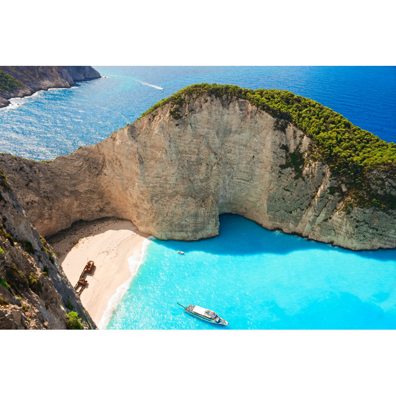 Zakynthos Shipwreck Bay by Irakite - Wrapped Canvas Print, 20cm H x 30cm W