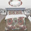 Fleurs rouges rétro - Ensemble de housse de couette traditionnel - Polyester en microfibre-448649108