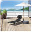 Chaise longue de plage pliante Outsunny avec ouverture pour le visage, réglable sur 5 niveaux, avec coussin et accoudoirs, idéale pour la terrasse, le jardin et la piscine, noire.