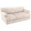 Ensemble de housse pour canapé à coussins en T - Ivoire - Housse de protection pour canapé extensible 4 pièces pour canapé à 3 coussins, comprenant 3 housses de coussin en T individuelles