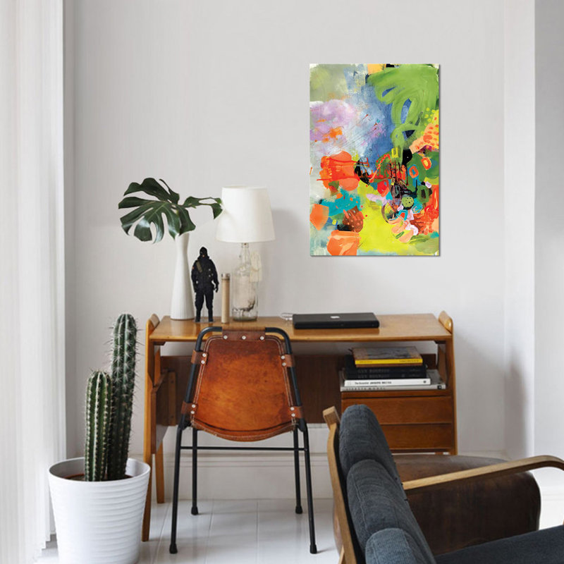 « summer surprise », reproduction sur toile, H 26 po x l 18 po x P 1,5 po, Toile tendue, Pas de tapis