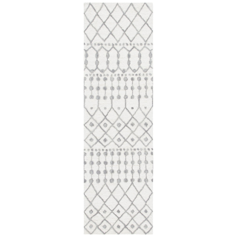 Tapis en laine touffeté à la main Dobbins, Tapis de couloir 2 pi 3 po x 11 pi