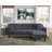 Corduroy Fabric Click Clack Reversible Sectional W/ USB + 2 Accent Pillows-1360673316