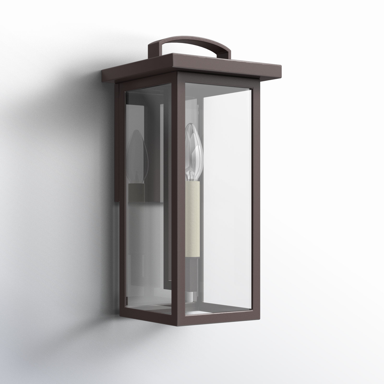 Brookstead Single Light Outdoor Wall Light, 14" H x 6.5" W x 6.5" D, Textured Bronze