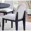 Chaise d'appoint ergonomique en tissu blanc