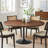 Lippa Round Pedestal Solid Wood And Metal Dining Table-104318247-104318248