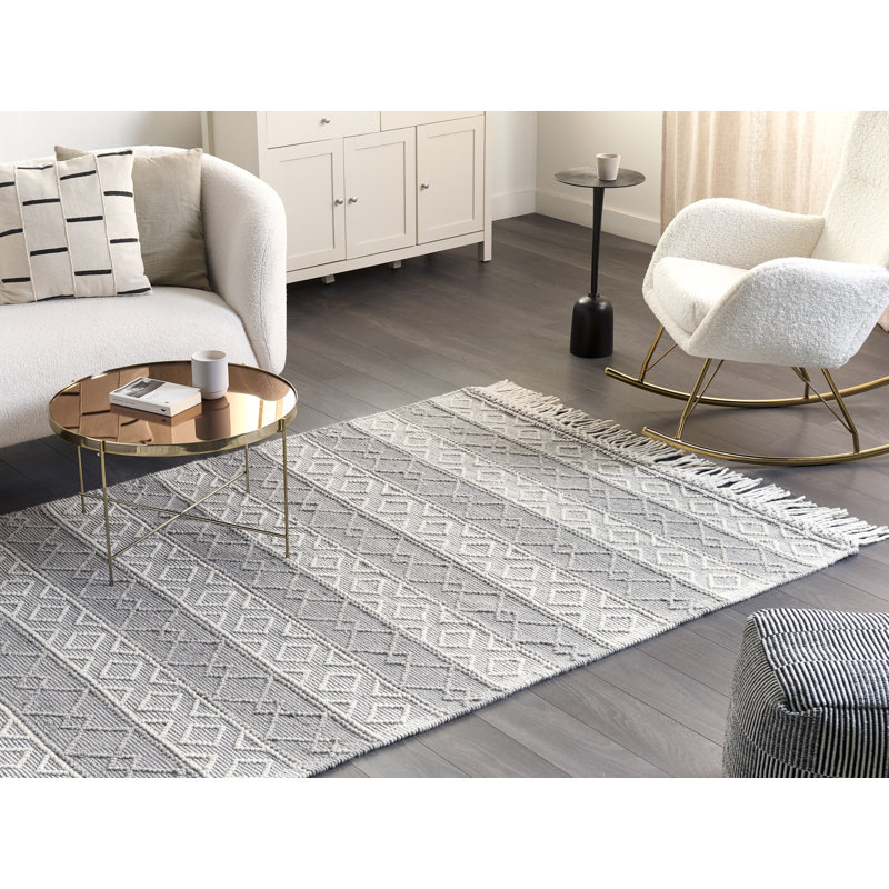Lavedan Rectangle 160 cm x 230 cm Geometric Hand Woven Area Rug