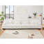 Canapé modulaire 4 places à assise profonde et canapé modulaire, canapé en chenille Canapé rembourré confortable pour salon, appartement, studio, bureau, vert chenille-122914273-132206238