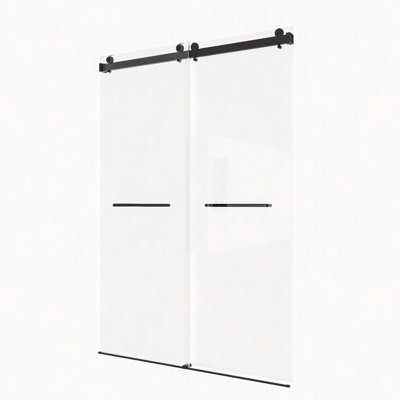 56-60*76" Glass Door,Shower Door ,(10Mm) Thick SGCC Tempered Glass Door For Bathroom, Stainless Steel