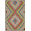 Tapis géométrique en laine pour vestibule Kilim