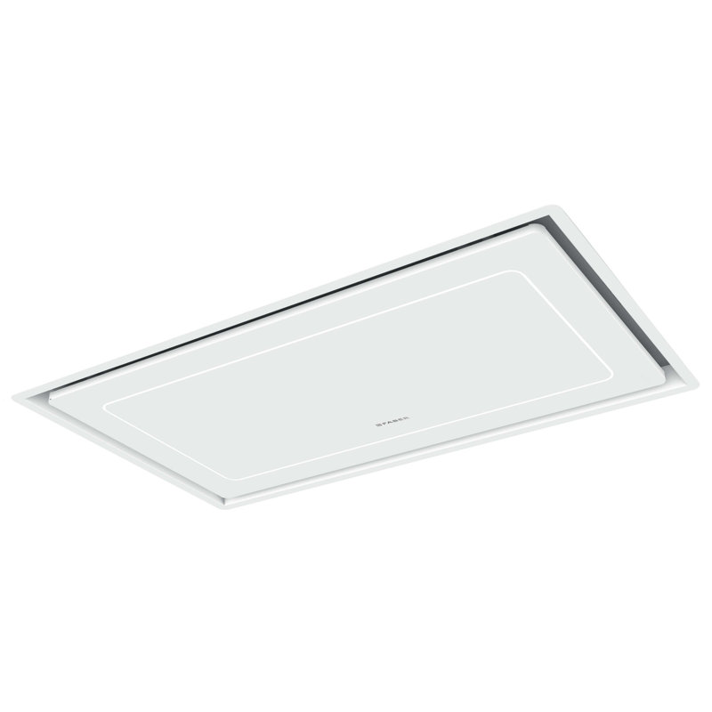 Hotte intégrée de 36 po convertible en blanc mat avec télécommande. Ventilateur vendu séparément., Blanc