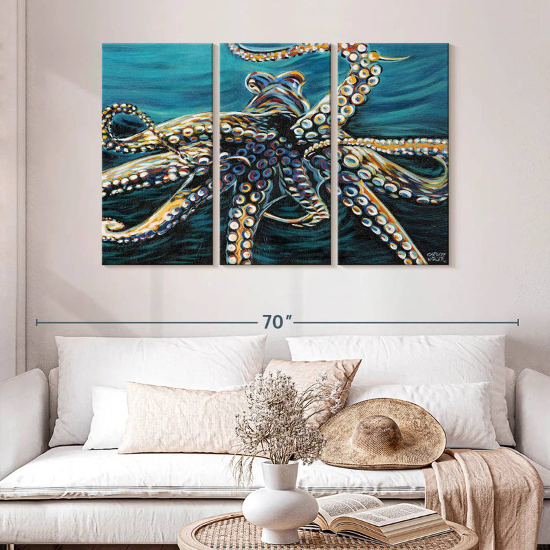 Brampt Wild Octopus II, 32" H x 50" W