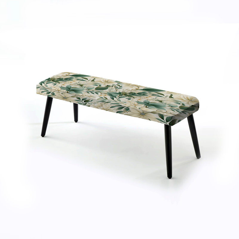 Banc rembourré noir Oasis