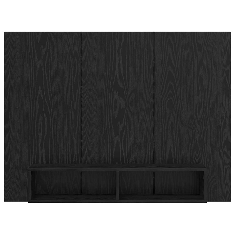 Wall TV Cabinet 120 X 23.5 X 90 Cm Engineered Wood, Black Oak