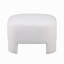 Repose-pieds blanc Sherpa pour canapé, L 28,74 po x l 28,74 po x H 18,5 po, aucun assemblage requis
