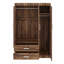 Armoire 3 tiroirs en bois avec tiroirs et tringles de suspension-129423023