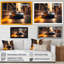 «Futuristic Black Bugatti Sports Car Racing V», reproduction sur toile-87372152-87372155