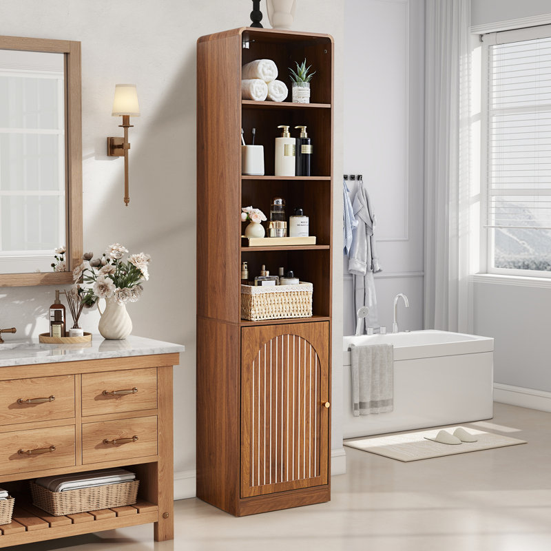 66''H Narrow Bathroom Cabinet Storage
