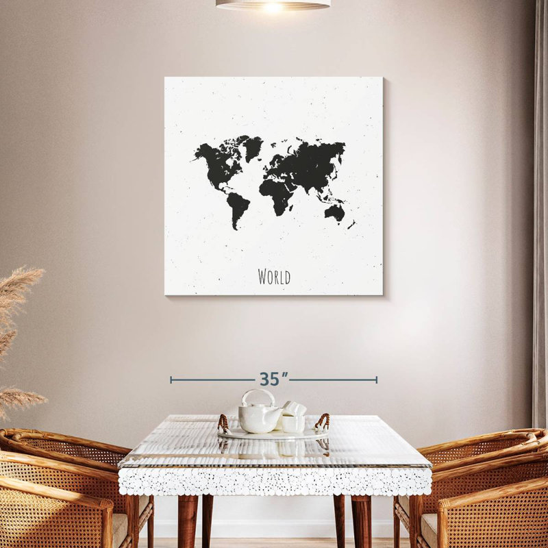 Aliaz Basic World Map, 36" H x 36" W