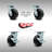olefin Caster Set with Ball Bearings
