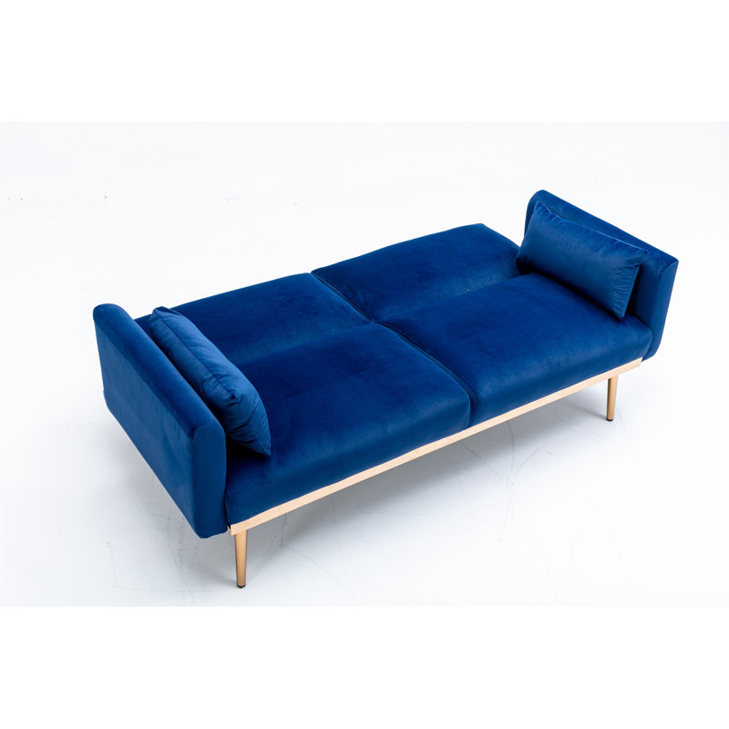 HY 68,51 po Causeuse en velours, Bleu marine