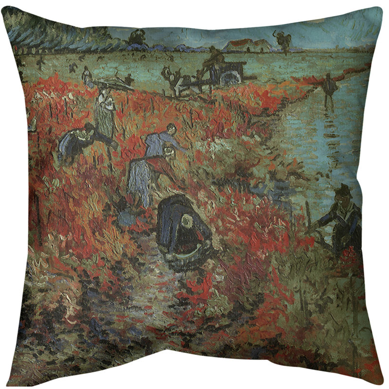 Coussin viticole vineyard, Bourre en polyester, Bleu, Simili suède