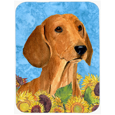 East Urban Home Dachshund Head Glass Cutting Board