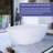67" Solid Surface Freestanding Soaking Bathtub in Matte White