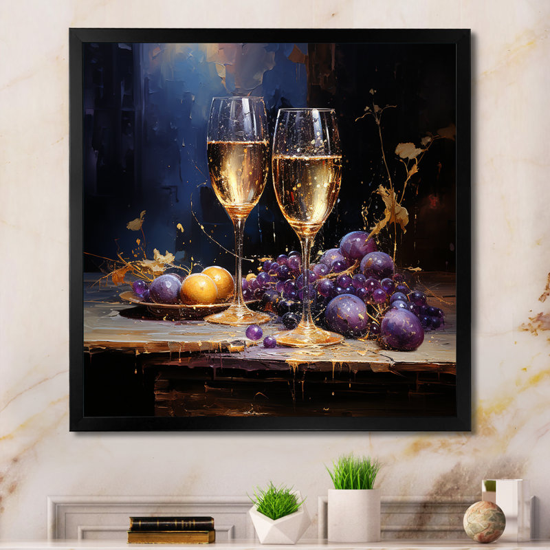 Champagne Champagne, célébration de Noël II - grand vin, décoration murale champagne, H 24 po x l 24 po x P 1 po