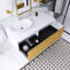 48 po Meuble-lavabo mural élégant avec lavabo en céramique
