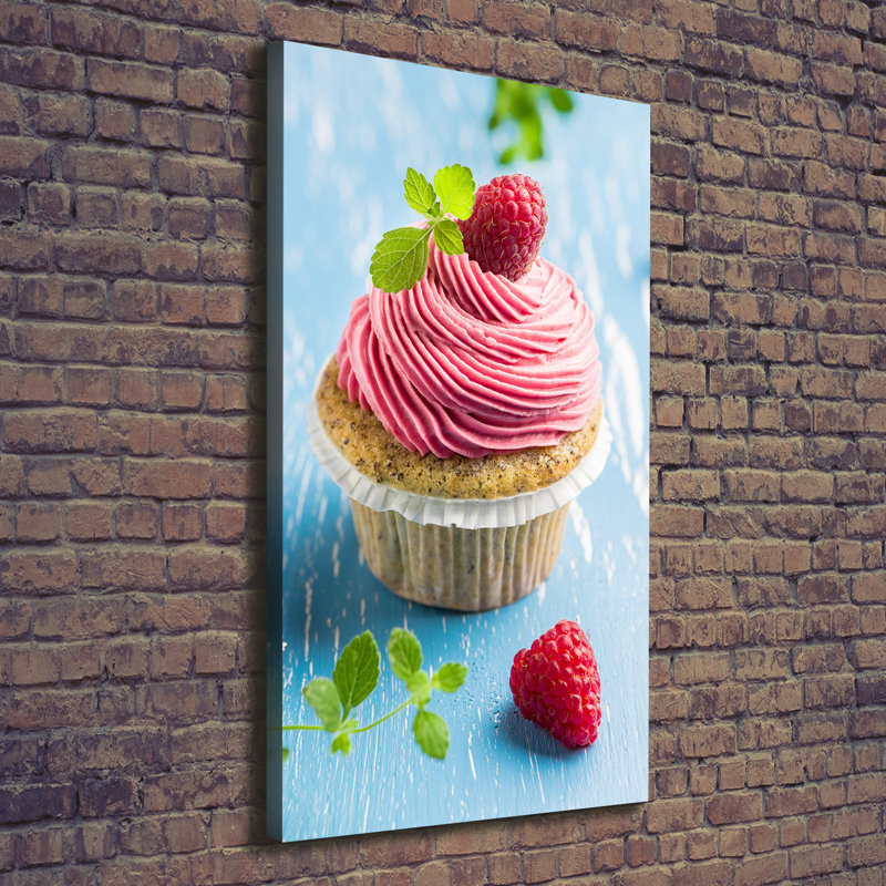 Raspberry Cupcake - Wrapped Canvas Print