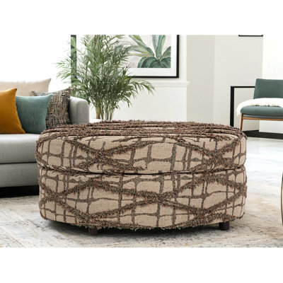  23600 Round Upholstered Ottoman, Misha Harvest