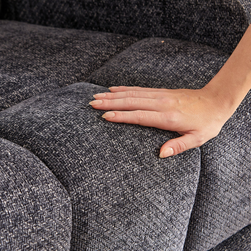 Fauteuil inclinable à bascule pivotant manuel de 34 po de largeur avec deux porte-gobelets en acier inoxydable