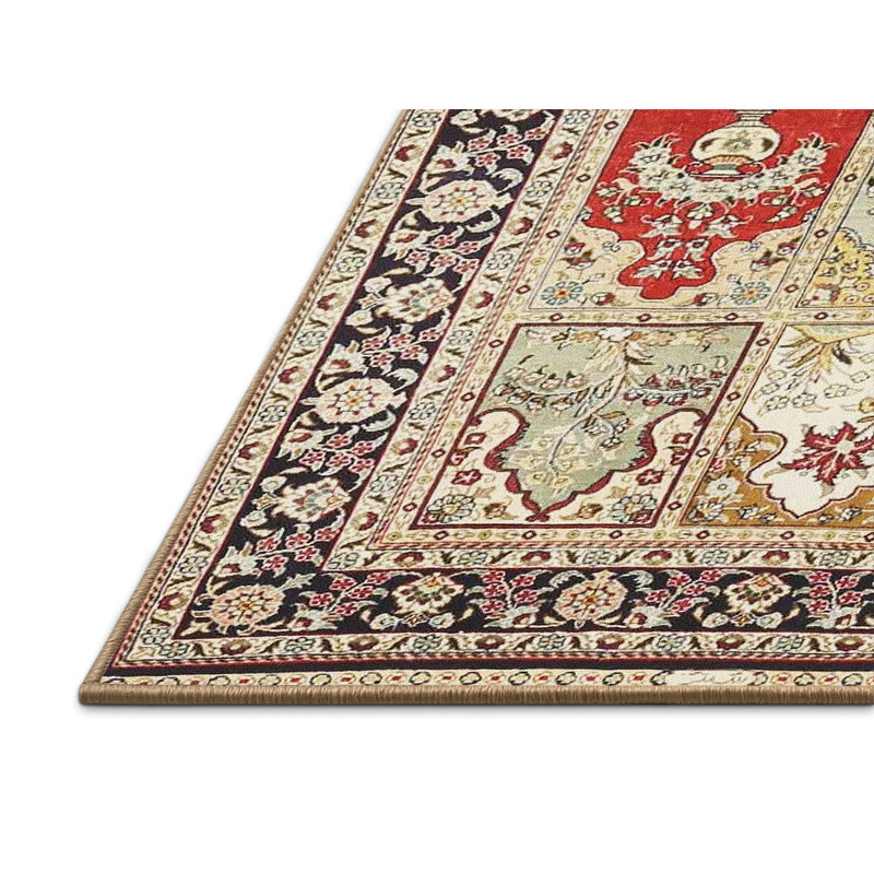 Tapis oriental vert / brun, Rectangle 5 pi x 7 pi