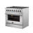 Marco 36-Inch Dual Fuel Range Stainless Steel, 6 Burners, 5.36 cu.ft. True Conve