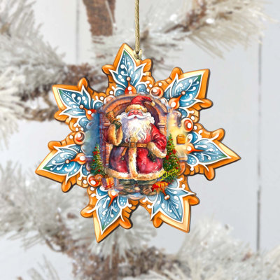 Grand ornement en bois décorations de Noël