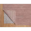 Tapis oriental rose 9 pi x 12 pi, laine douce, tissé à la main, motif Striae moderne uni, ton sur ton, tapis oriental
