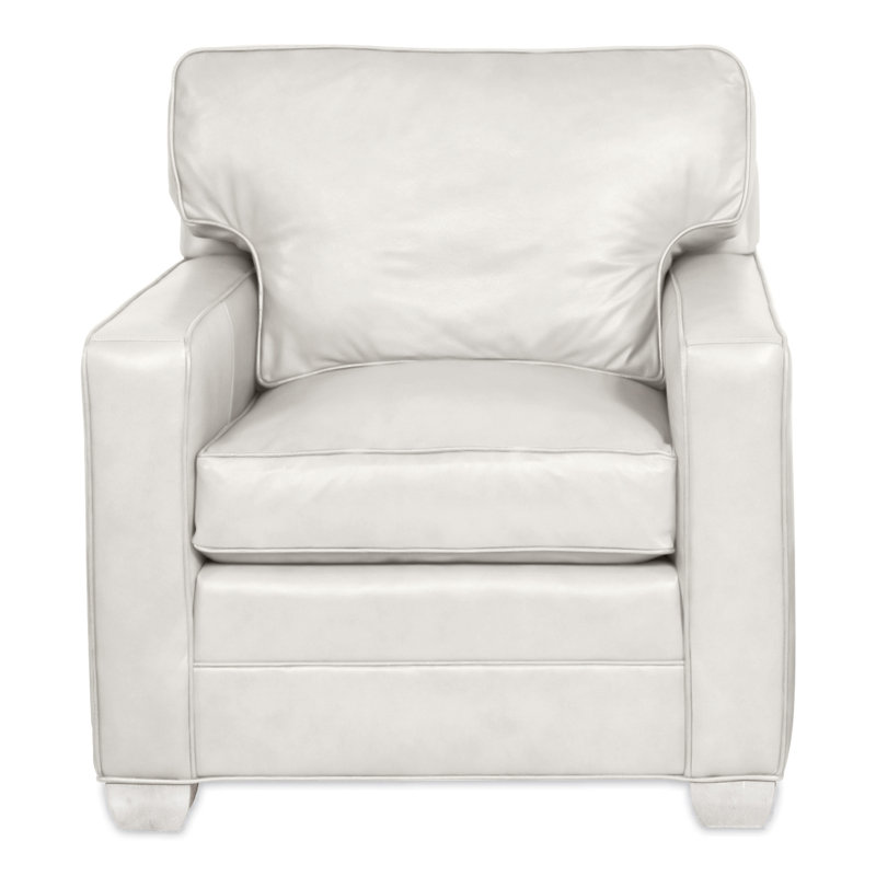 Chaise Hillcrest 37 ", Cuir véritable craie régente, Casablanca