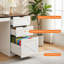 Bureau de direction de style ferme de 150 cm avec 4 tiroirs et station de recharge intégrée-1085453827