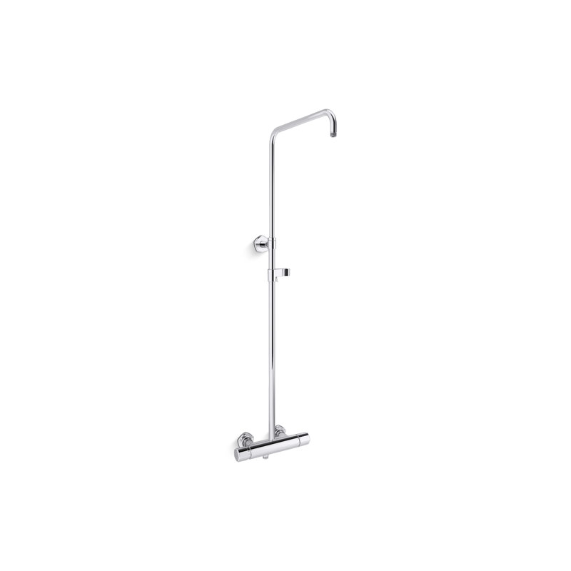 Ensemble de valve thermostatique et colonne de douche à deux voies occasion, Chrome poli