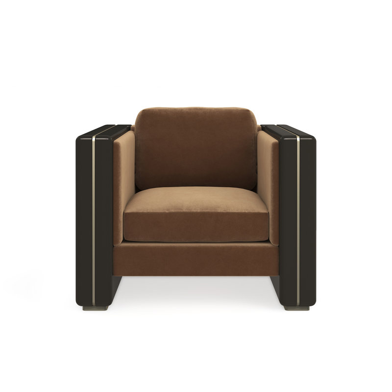 Caracole Armchair, Brown, Brown Polyester Blend