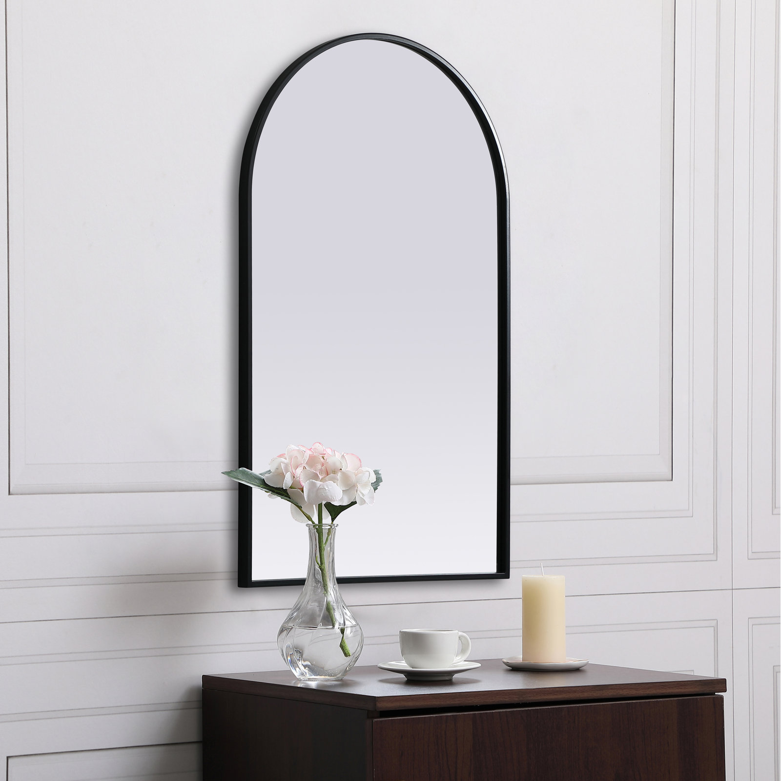 Sabine 36" Accent Mirror, Black, 36" x 22"